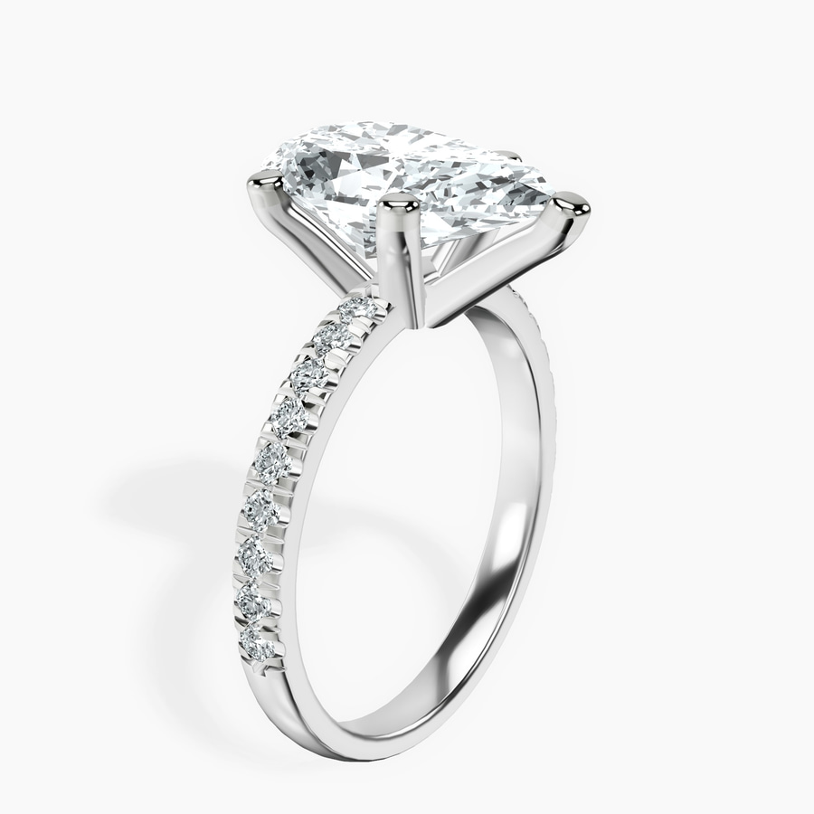 Platinum Venetia Half Eternity Lab Diamond Ring standing product image one