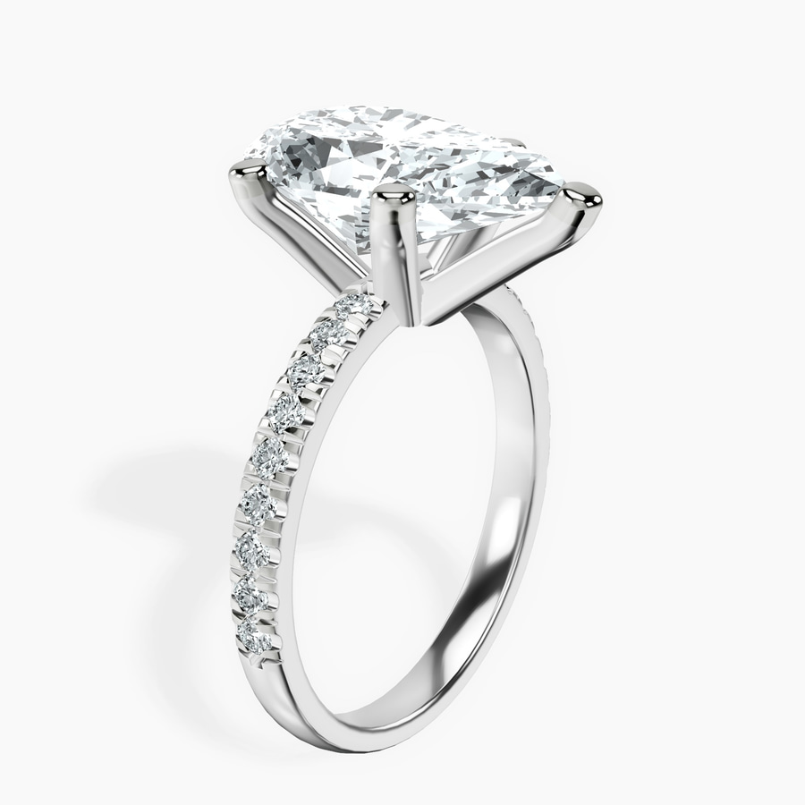 Platinum Venetia Half Eternity Lab Diamond Ring standing product image one