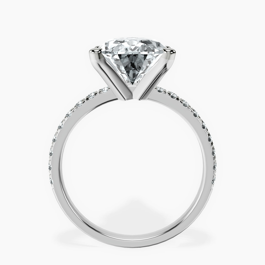 Platinum Venetia Half Eternity Lab Diamond Ring side right image one