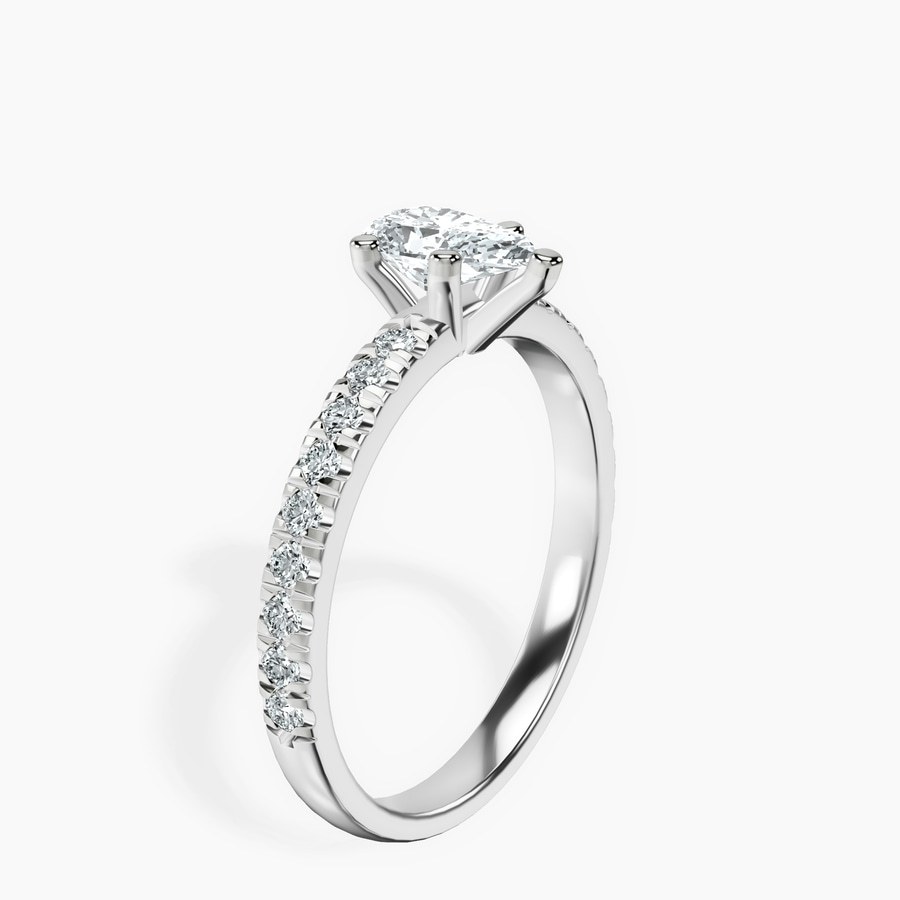 Platinum Venetia Half Eternity Lab Diamond Ring standing product image one