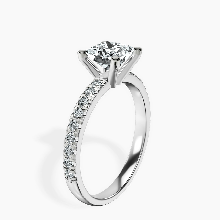 Platinum Venetia Half Eternity Lab Diamond Ring standing product image one