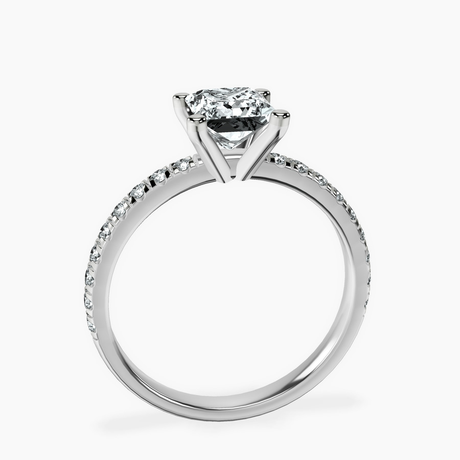 Platinum Venetia Half Eternity Lab Diamond Ring side right image one