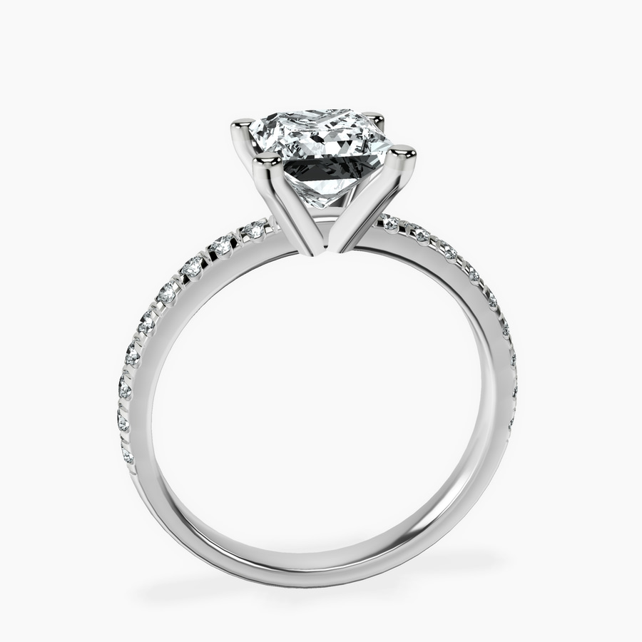 Platinum Venetia Half Eternity Lab Diamond Ring side right image one
