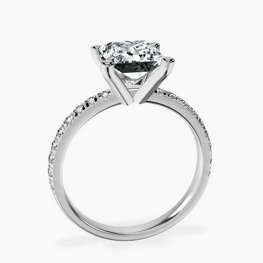 18kt White Gold Venetia Half Eternity Lab Diamond Ring side right image one