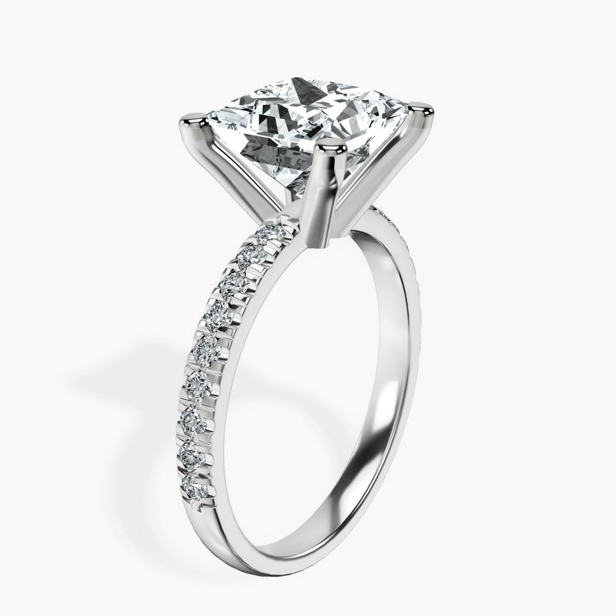 Platinum Venetia Half Eternity Lab Diamond Ring standing product image one