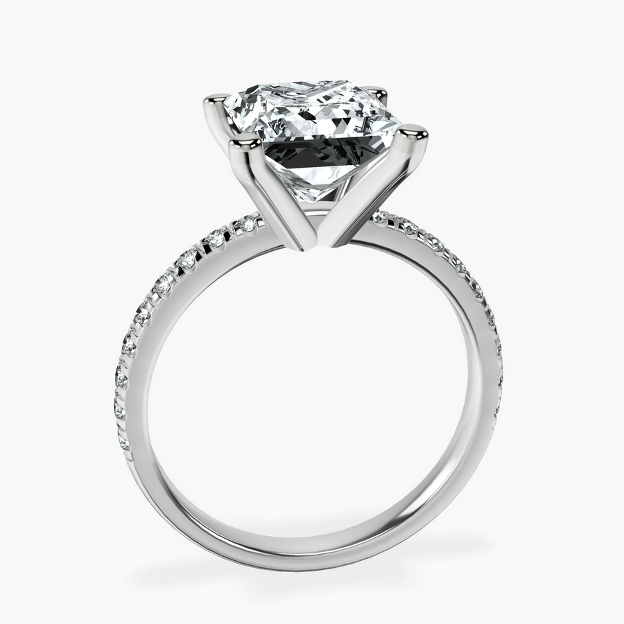 Platinum Venetia Half Eternity Lab Diamond Ring side right image one