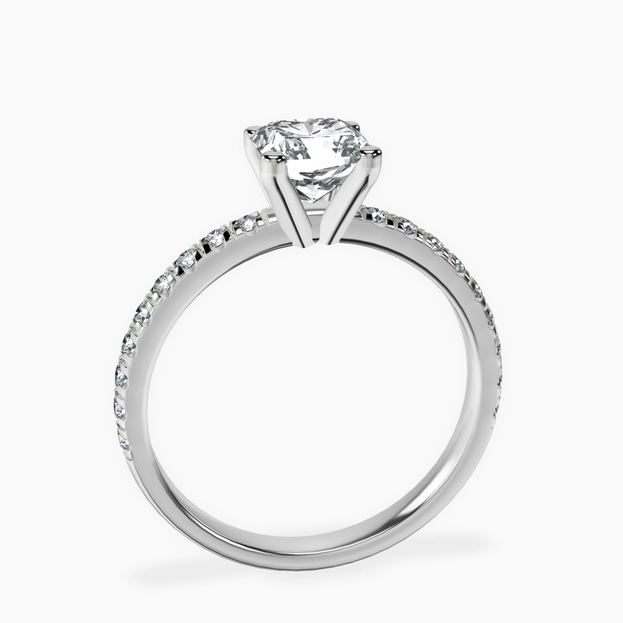 Platinum Venetia Half Eternity Lab Diamond Ring side right image one