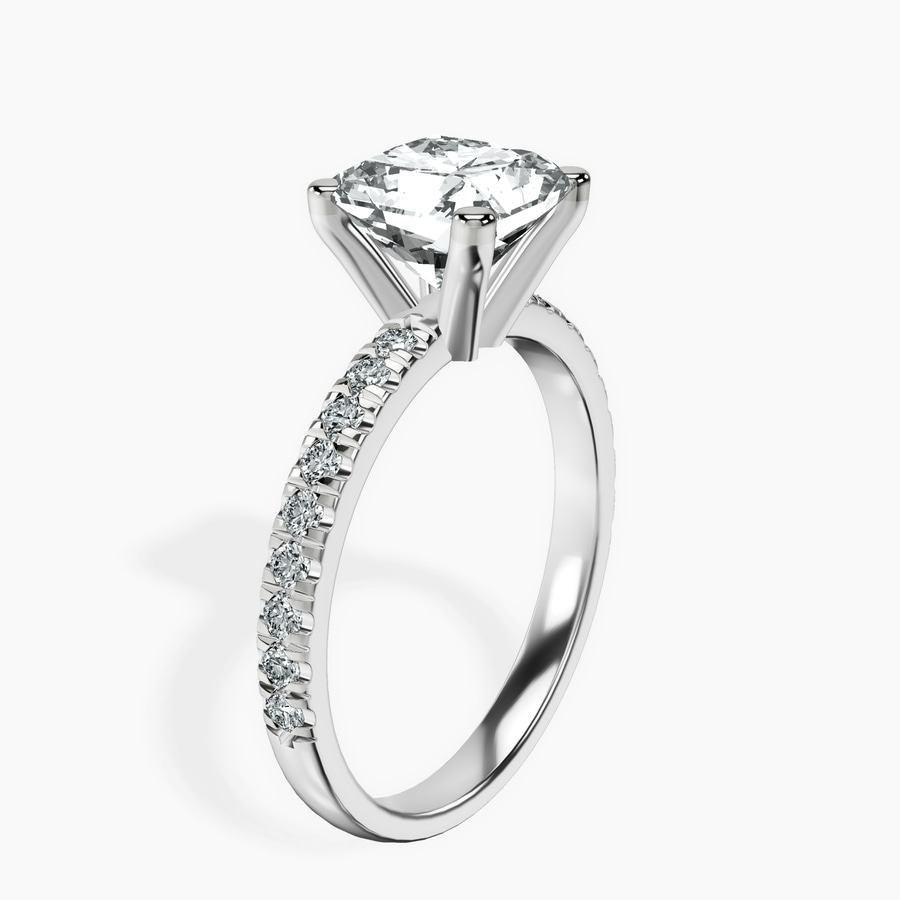 Platinum Venetia Half Eternity Lab Diamond Ring standing product image one