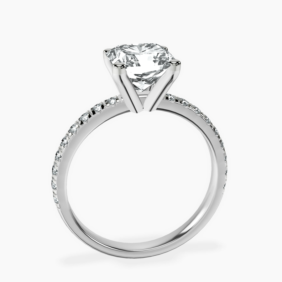 Platinum Venetia Half Eternity Lab Diamond Ring side right image one