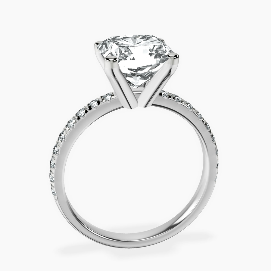 Platinum Venetia Half Eternity Lab Diamond Ring side right image one