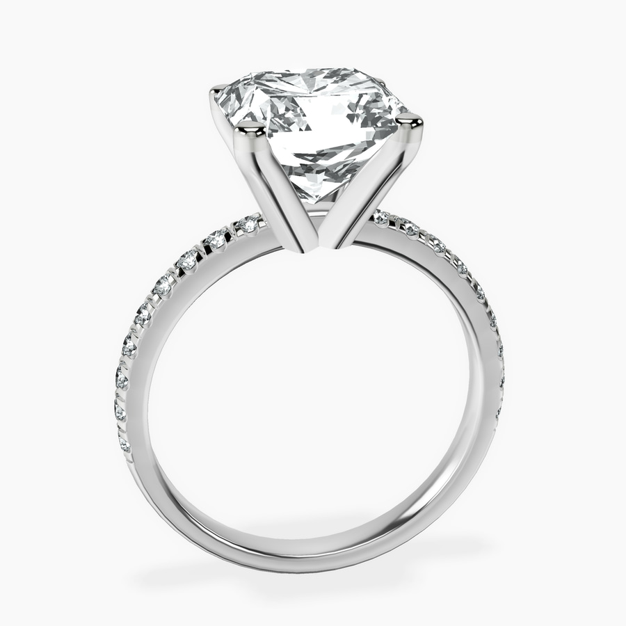 Platinum Venetia Half Eternity Lab Diamond Ring side right image one