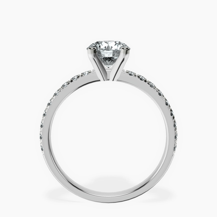 Platinum Venetia Half Eternity Lab Diamond Ring side right image one