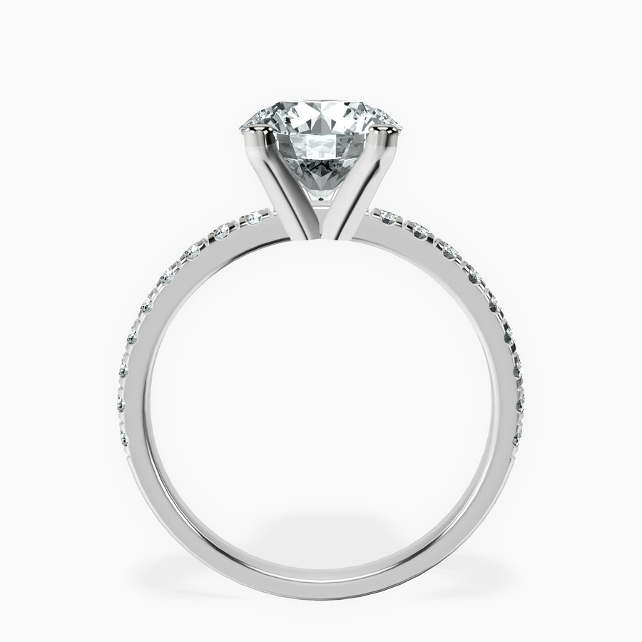 Platinum Venetia Half Eternity Lab Diamond Ring side right image one