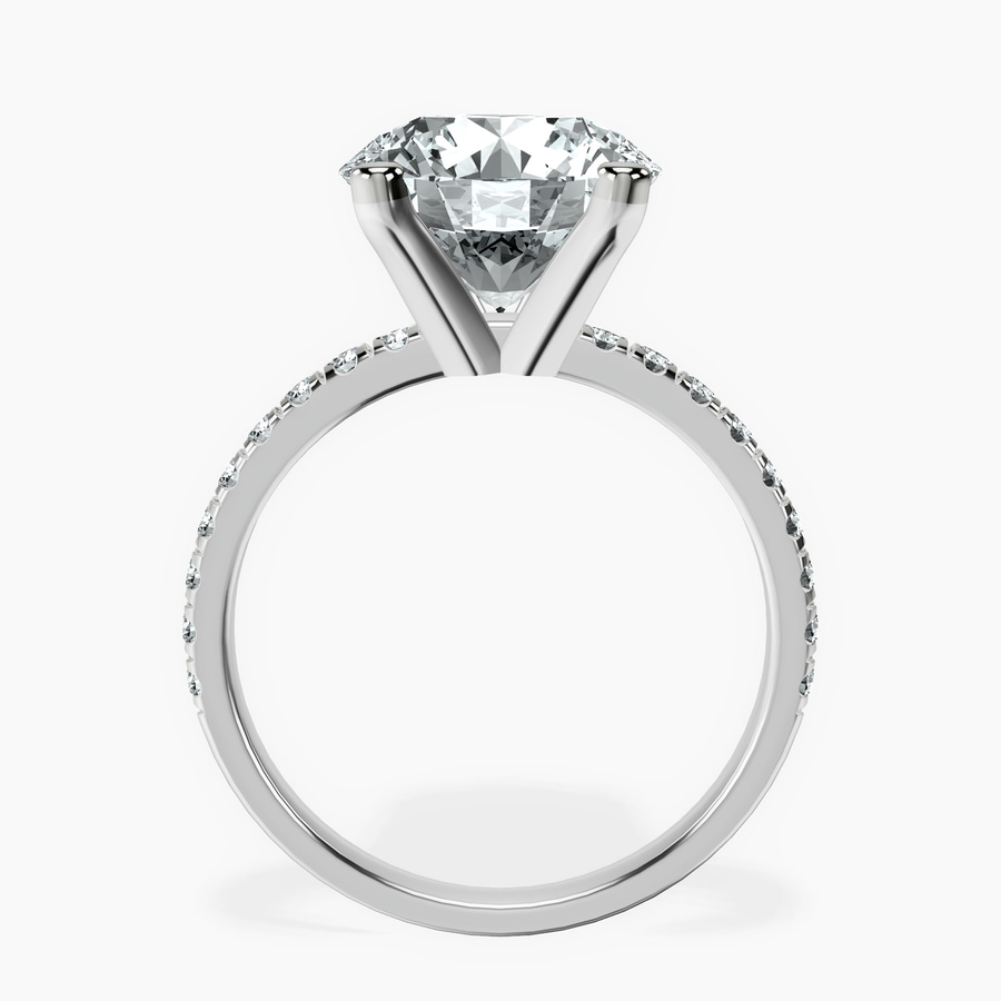 Platinum Venetia Half Eternity Lab Diamond Ring side right image one