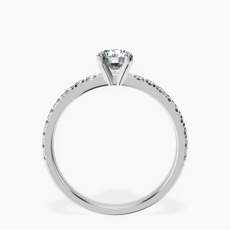 Platinum Venetia Half Eternity Lab Diamond Ring side right image one