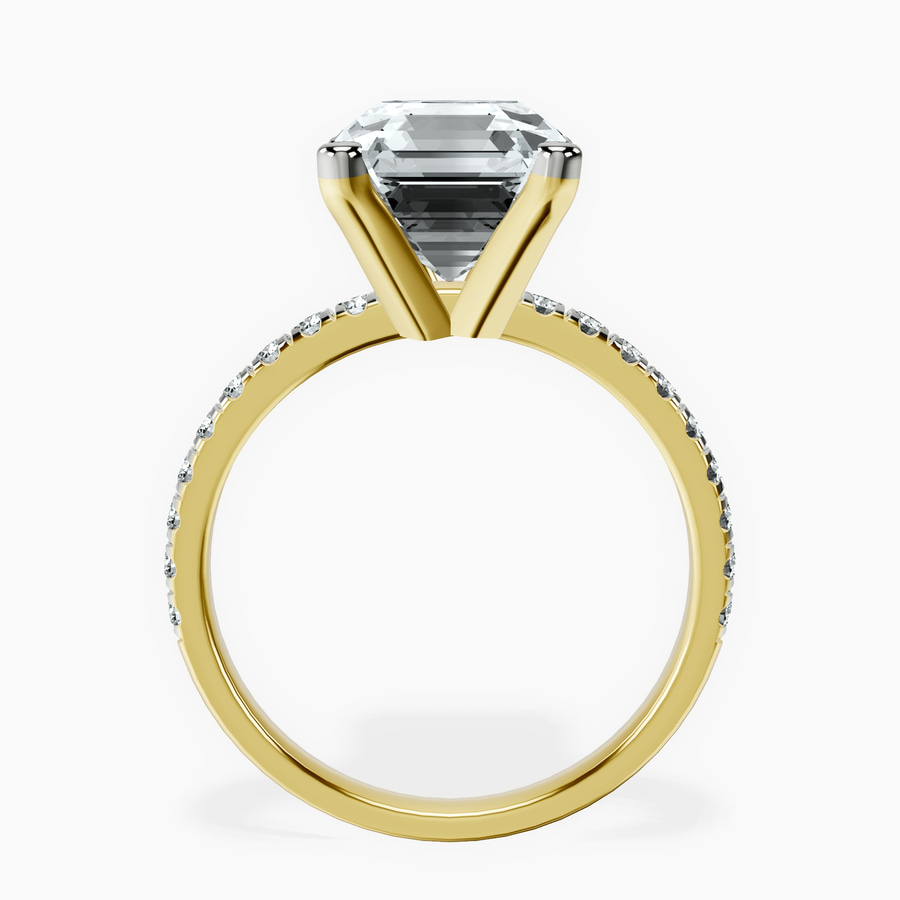 10kt Yellow Gold Venetia Half Eternity Lab Diamond Ring side right image one