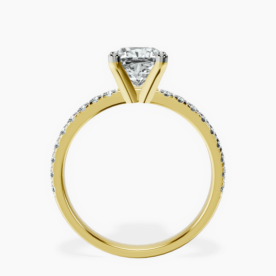9ct Yellow Gold Venetia Half Eternity Lab Diamond Ring side right image one