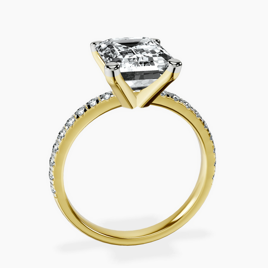 18kt Yellow Gold Venetia Half Eternity Lab Diamond Ring side right image one
