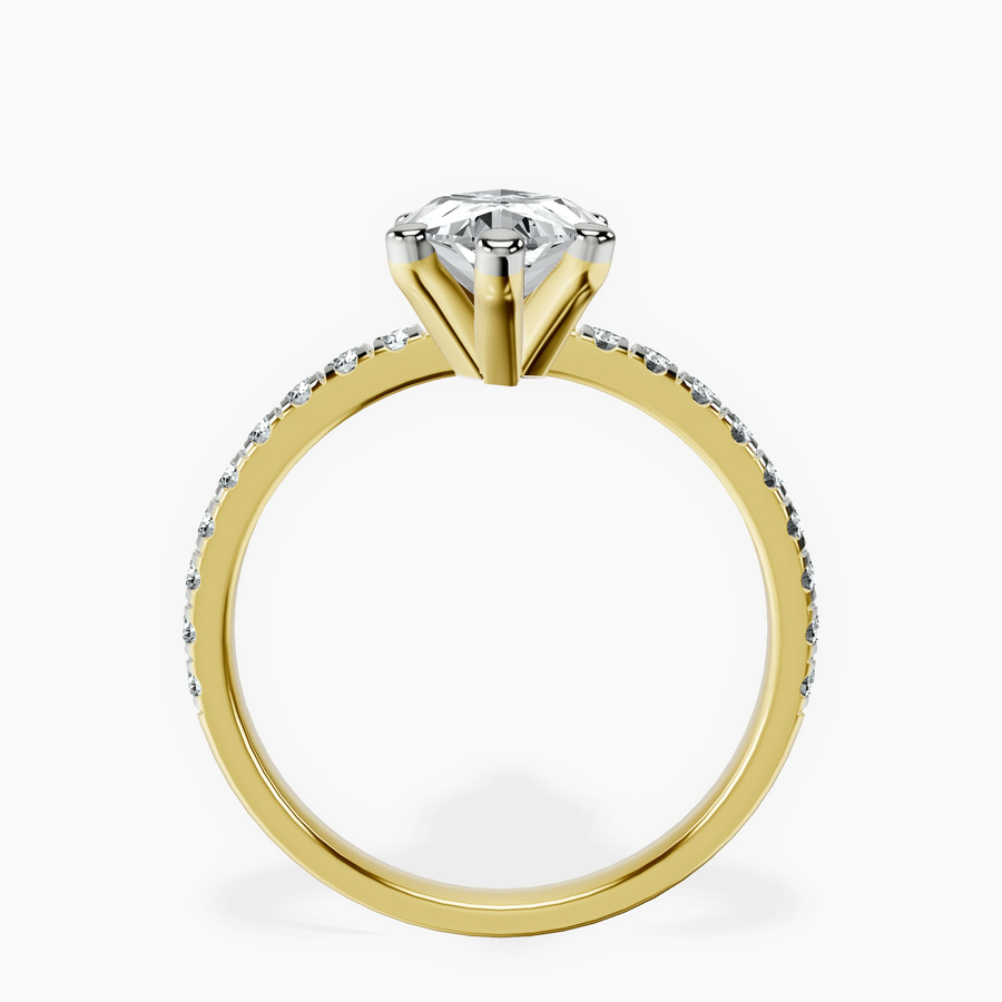 14kt Yellow Gold Venetia Half Eternity Lab Diamond Ring side right image one