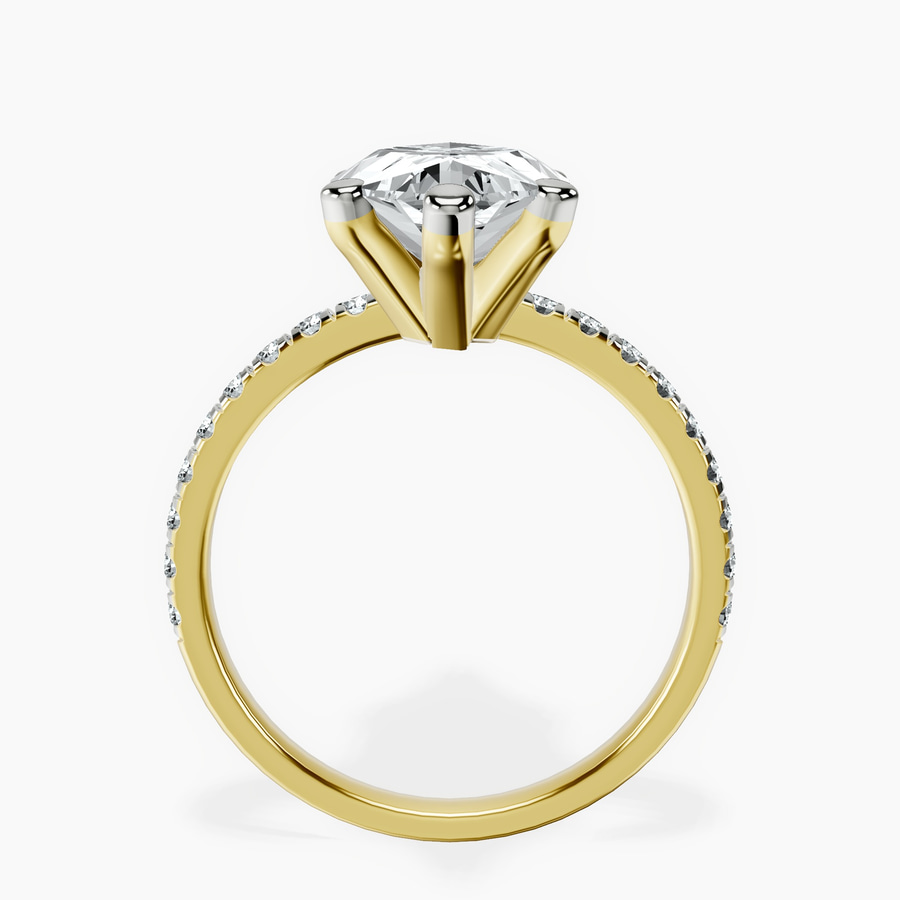 18kt Yellow Gold Venetia Half Eternity Lab Diamond Ring side right image one