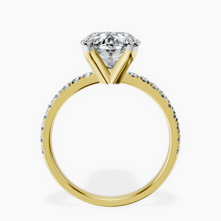 18kt Yellow Gold Venetia Half Eternity Lab Diamond Ring side right image one