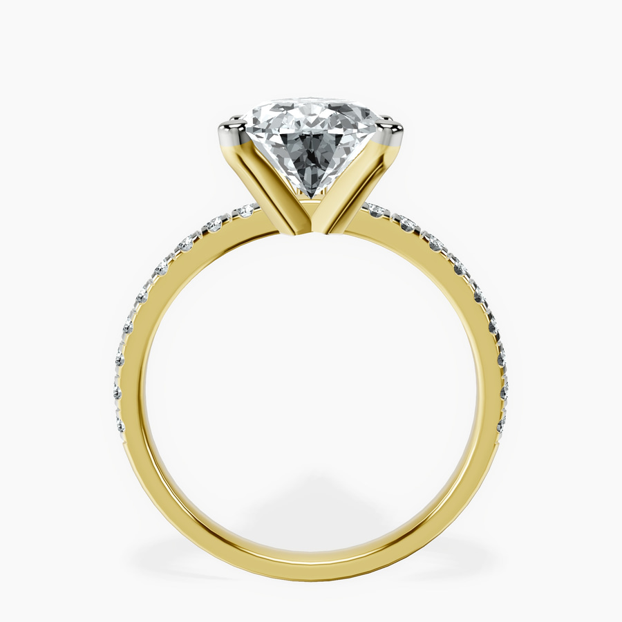 14kt Yellow Gold Venetia Half Eternity Lab Diamond Ring side right image one