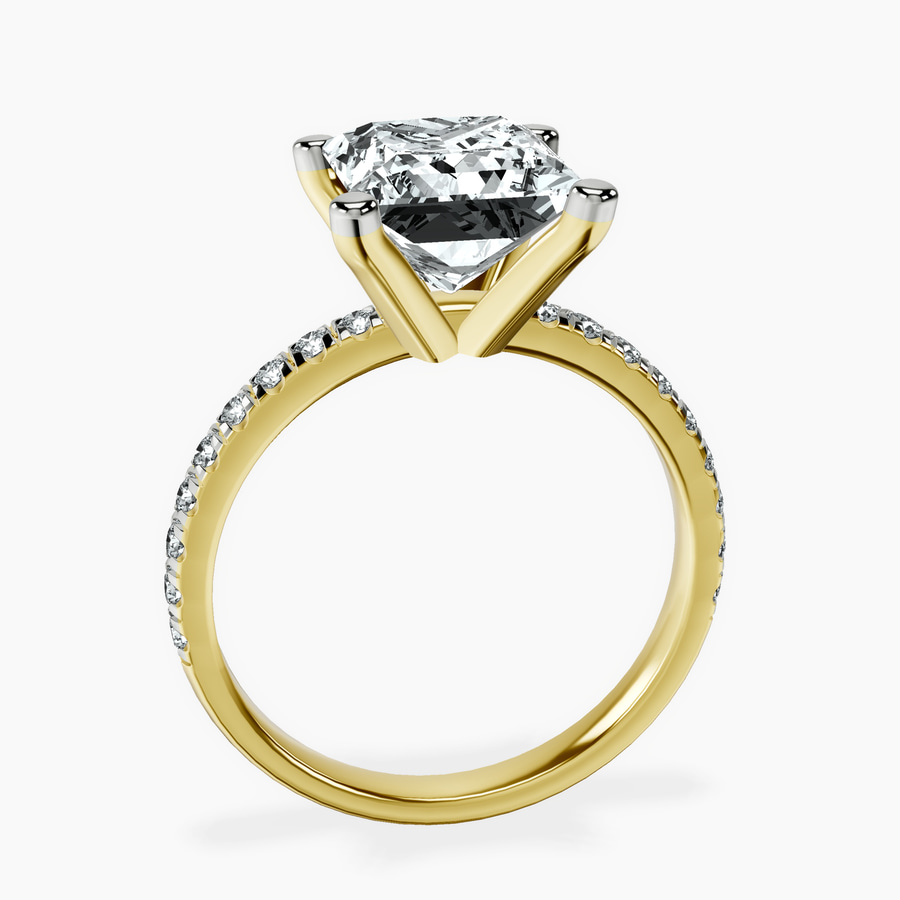 18kt Yellow Gold Venetia Half Eternity Lab Diamond Ring side right image one