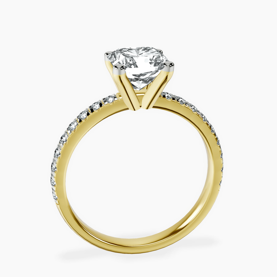 9ct Yellow Gold Venetia Half Eternity Lab Diamond Ring side right image one