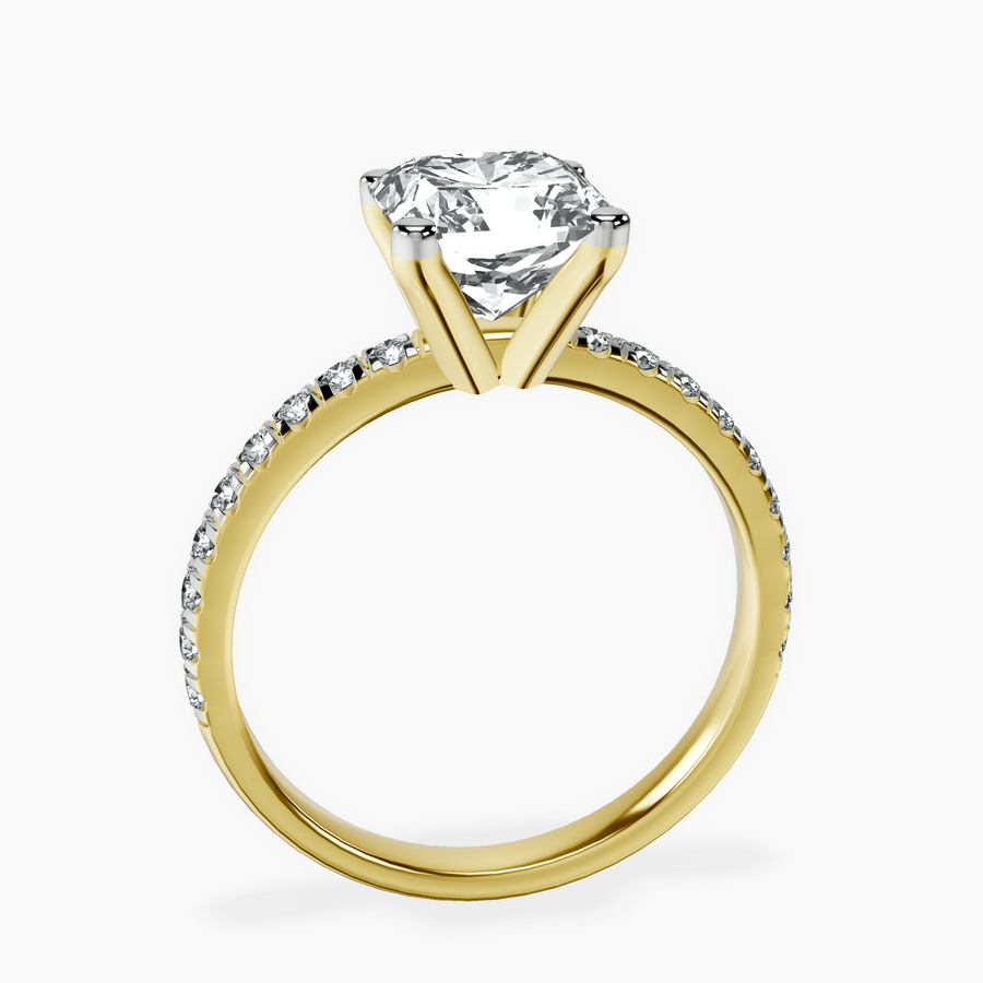 10kt Yellow Gold Venetia Half Eternity Lab Diamond Ring side right image one