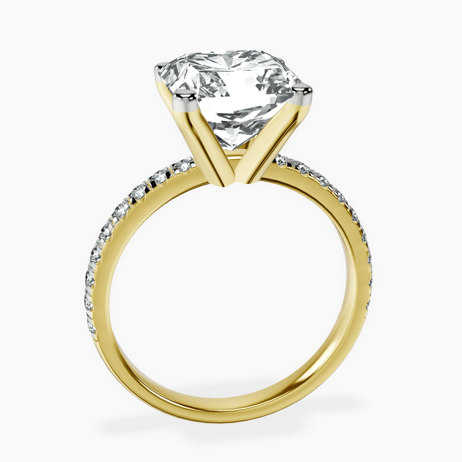 18kt Yellow Gold Venetia Half Eternity Lab Diamond Ring side right image one