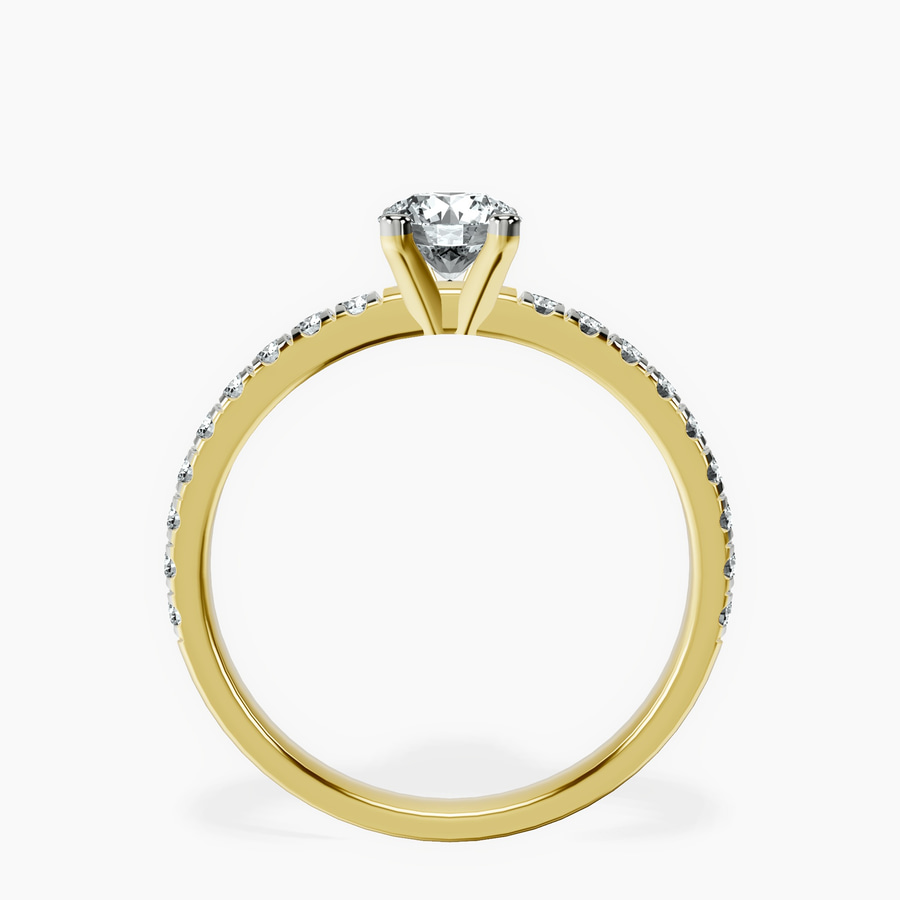 10kt Yellow Gold Venetia Half Eternity Lab Diamond Ring side right image one