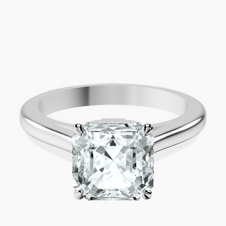 10kt White Gold Siran Secret Halo Lab Diamond Ring front image