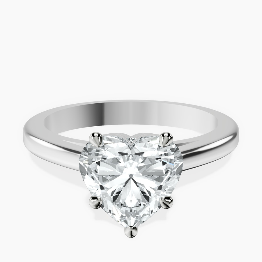 Platinum Siran Secret Halo Lab Diamond Ring front image