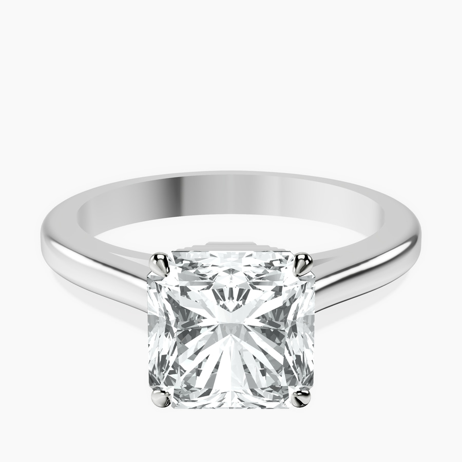 Platinum Siran Secret Halo Lab Diamond Ring front image