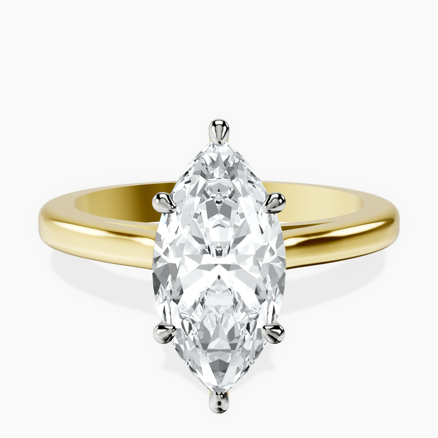 14kt Yellow Gold Siran Secret Halo Lab Diamond Ring front image