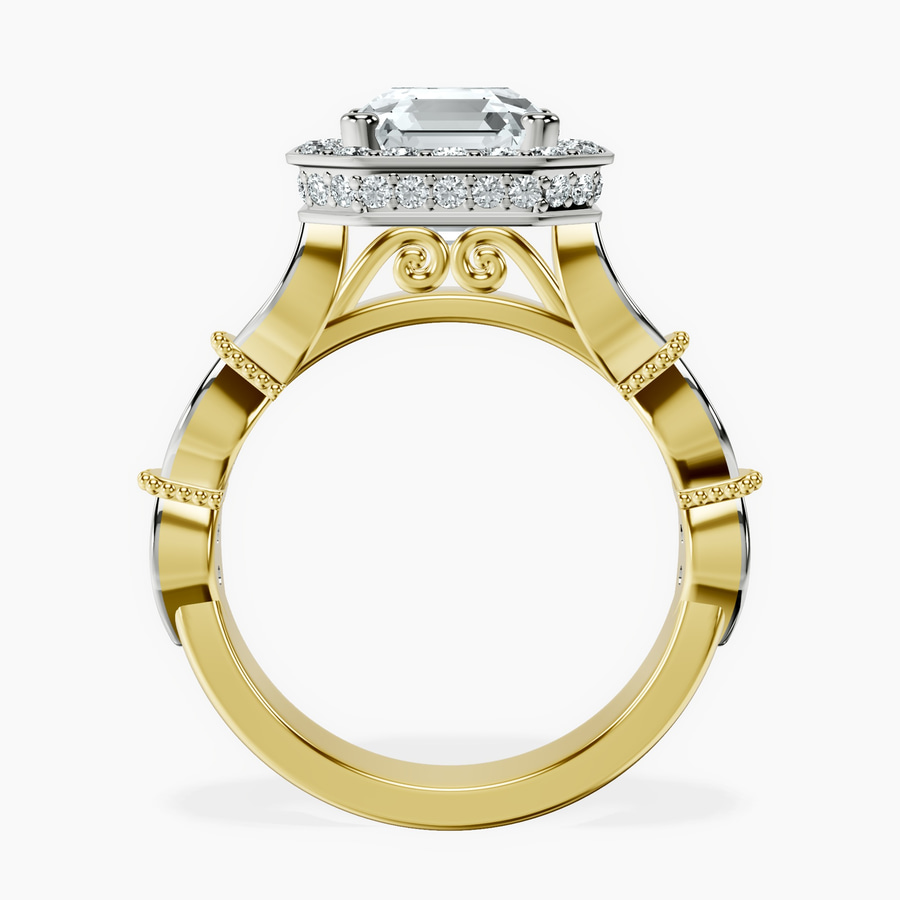 10kt Yellow Gold Micaela Halo Lab Diamond Ring side right image one