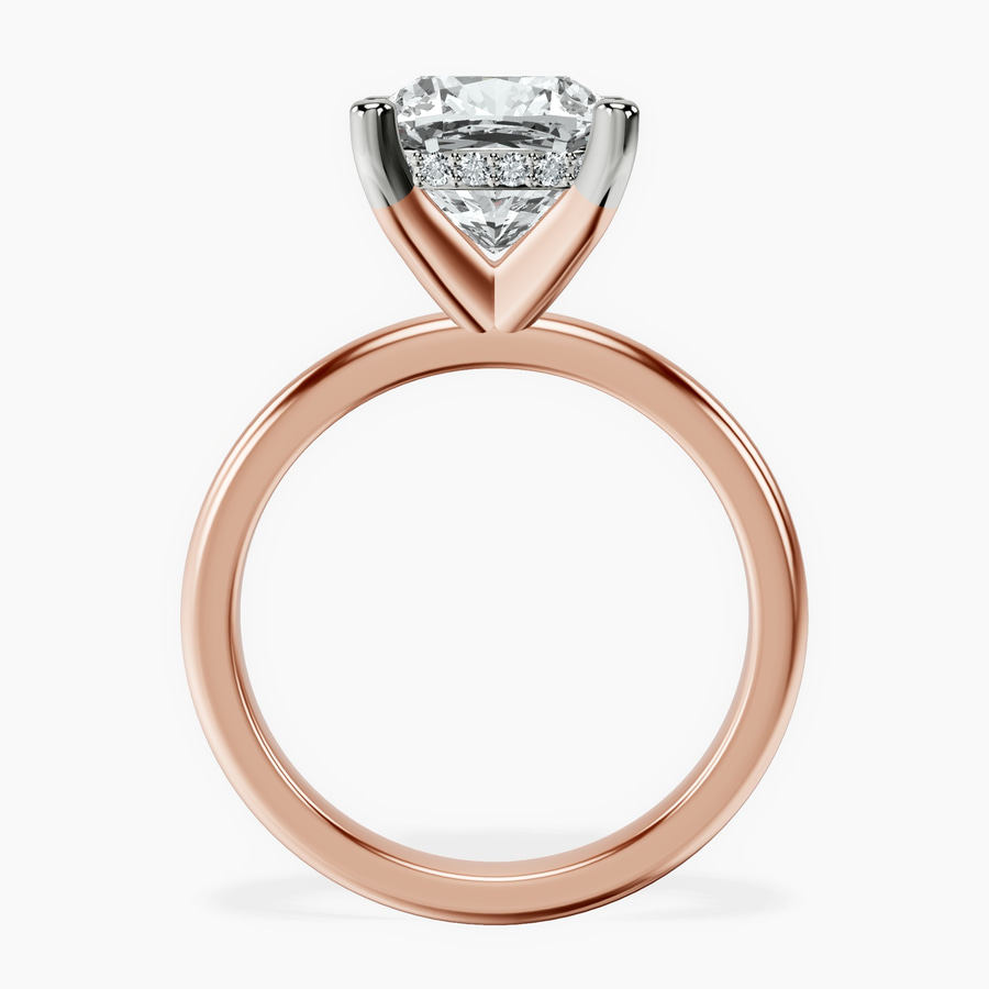 10kt Rose Gold Mildred Hidden Halo Solitaire Lab Diamond Ring side right image one