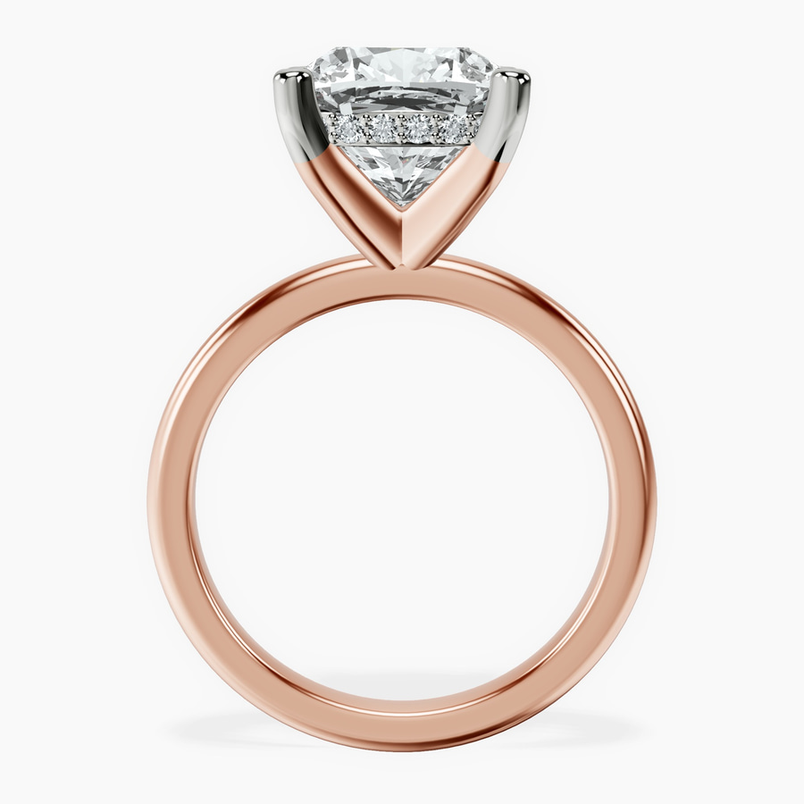 14kt Rose Gold Mildred Hidden Halo Solitaire Lab Diamond Ring side right image one