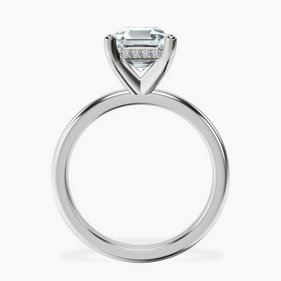 Platinum Mildred Hidden Halo Solitaire Lab Diamond Ring side right image one