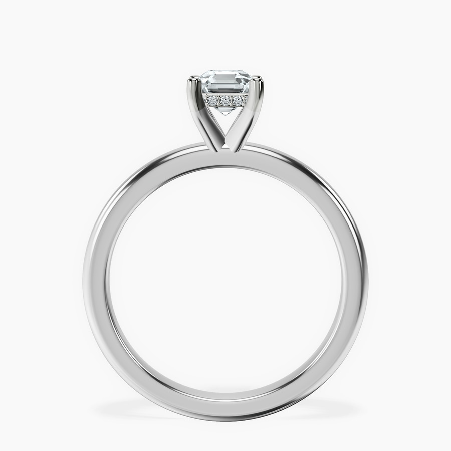 Platinum Mildred Hidden Halo Solitaire Lab Diamond Ring side right image one