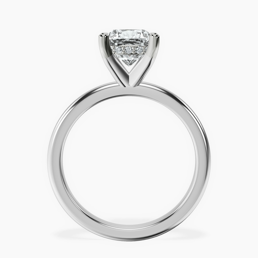Platinum Mildred Hidden Halo Solitaire Lab Diamond Ring side right image one