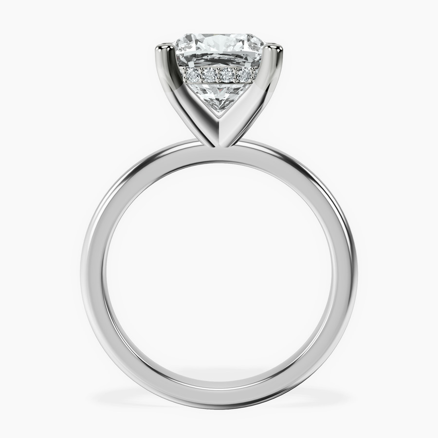 Platinum Mildred Hidden Halo Solitaire Lab Diamond Ring side right image one
