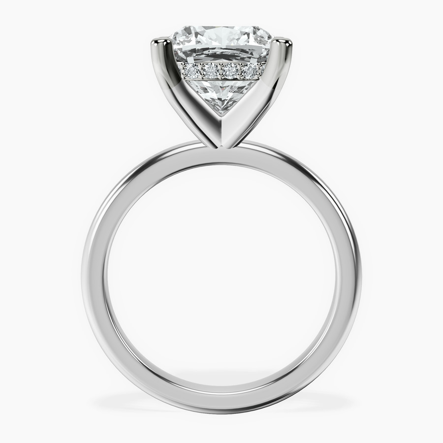 14kt White Gold Mildred Hidden Halo Solitaire Lab Diamond Ring side right image one