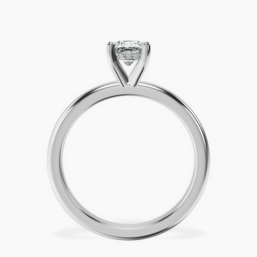 Platinum Mildred Hidden Halo Solitaire Lab Diamond Ring side right image one