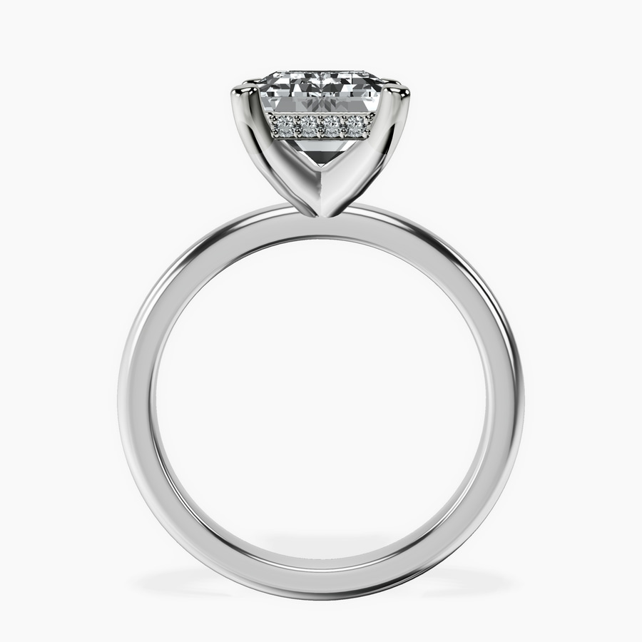 Platinum Mildred Hidden Halo Solitaire Lab Diamond Ring side right image one