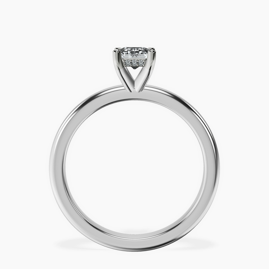 Platinum Mildred Hidden Halo Solitaire Lab Diamond Ring side right image one