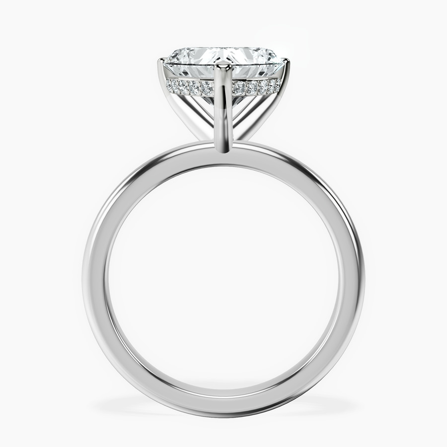 Platinum Mildred Hidden Halo Solitaire Lab Diamond Ring side right image one