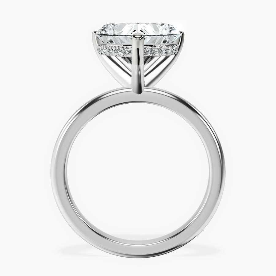 Platinum Mildred Hidden Halo Solitaire Lab Diamond Ring side right image one