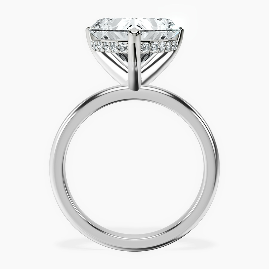 Platinum Mildred Hidden Halo Solitaire Lab Diamond Ring side right image one