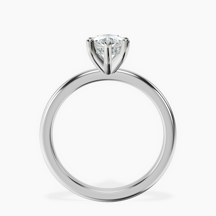 Platinum Mildred Hidden Halo Solitaire Lab Diamond Ring side right image one